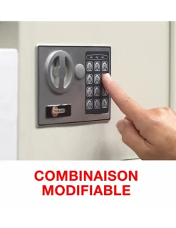 Coffret de sécurité à poser Vincennes, fermeture électronique à code, 2 pênes, 53L - THIRARD