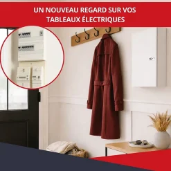 Coffret d'habillage ATOLE 13 modules en acier blanc avec serrure à clef - H 790 x L 340 x P 140 mm - Réf. RCH300GSS