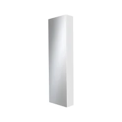 Coffret d'habillage ATOLE 13 modules en acier blanc avec porte miroir - H 117 x L 34 x P 14,5 cm - Réf. RCH600MIR