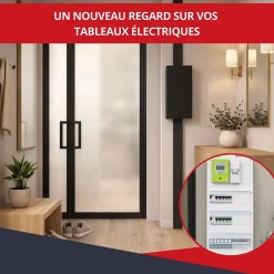 Coffret d'habillage ATOLE 13 modules en acier noir pour tableaux éléctriques - H 790 x L 340 x P 140 mm - Réf. RCH300NR