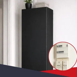 Coffret d'habillage ATOLE 13 modules en acier noir pour tableaux éléctriques - H 1040 x L 340 x P 140 mm - Réf. RCH500NR