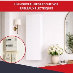 Coffret d'habillage ATOLE 18 modules en acier blanc pour tableaux éléctriques - H 1170 x L 450 x P 140 mm - Réf. RCHM186