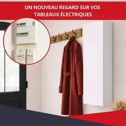Coffret d'habillage ATOLE 13 modules en acier blanc pour tableaux éléctriques - H 1170 x L 340 x P 140 mm - Réf. RCH600