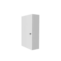 Coffret d'habillage ATOLE 13 modules en acier blanc avec serrure à clef - H 540 x L 340 x P 140 mm - Réf. RCH100GSS