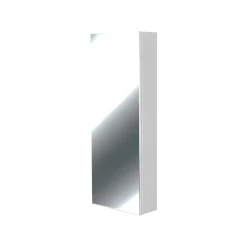 Coffret d'habillage ATOLE 13 modules en acier blanc avec porte miroir - H 79 x L 34 x P 14,5 cm - Réf. RCH300MIR