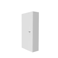 Coffret d'habillage ATOLE 13 modules en acier blanc avec serrure à clef - H 670 x L 340 x P 140 mm - Réf. RCH200GSS