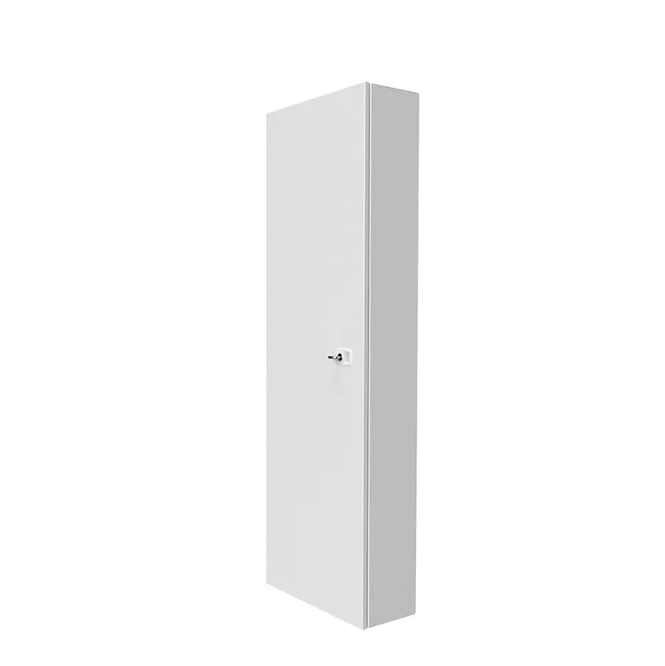 Coffret d'habillage ATOLE 13 modules en acier blanc avec serrure à clef - H 1170 x L 340 x P 140 mm - Réf. RCH600GSS