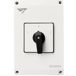 Coffret Inverseur De Source Manuel 63a Monophasé Ou Triphasé Pour Groupe électrogène - Avec Position 0