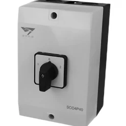 Coffret Inverseur De Source Manuel 40a Monophasé Ou Triphasé Pour Groupe électrogène - Avec Position 0