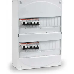 Coffret électrique 2 rangées 26 modules + disjoncteurs ABB