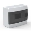Coffret électrique en saillie 8 modules Tableau électrique nu blanc fumé, 215,5 x 173,5 x 104,5 mm, HOROZ