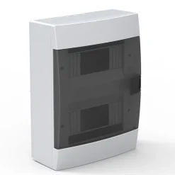 Coffret électrique en saillie 16 modules Tableau électrique nu blanc fumé, 215 x 290,5 x 110 mm, HOROZ