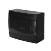 Coffret électrique en saillie 8 modules Tableau électrique nu noir fumé, 215,5 x 173,5 x 104,5 mm, HOROZ