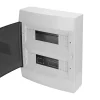 Coffret électrique en saillie 24 modules Tableau électrique nu blanc fumé, 286 x 340,5 x 112,5 mm, HOROZ