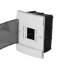 Coffret électrique encastré 4 modules Tableau électrique nu blanc fumé, 140 x 173 x 104 mm, HOROZ