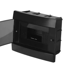 Coffret électrique encastré 8 modules Tableau électrique nu noir fumé, 215,5 x 173,5 x 104,5 mm, HOROZ