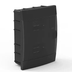 Coffret électrique encastré 16 modules Tableau électrique nu noir fumé, 215 x 290,5 x 110 mm, HOROZ