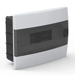 Coffret électrique encastré 12 modules Tableau électrique nu blanc fumé, 285 x 223 x 110 mm, HOROZ