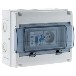 Coffret électrique IP65 8 modules + accessoires Zenitech