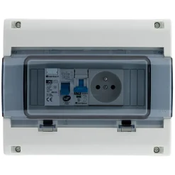 Coffret électrique IP65 8 modules + accessoires Zenitech
