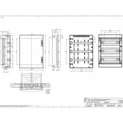 Coffret électrique étanche Pour L'extérieur Ip65 - 3 Rangées De 18 Modules - Hxlxp 586x418x148mm Ide Ecology