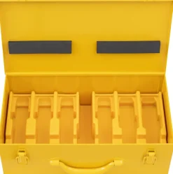 Coffret métallique de rangement pour 6 mâchoires à sertir REMS 570295 R - boîtier acier avec compartiment coupe-tube