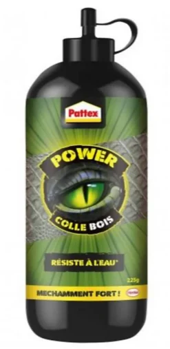 Colle à bois Pattex Power blanc résiste à l'eau 225g