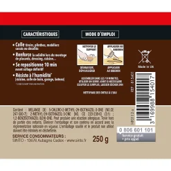 Colle à bois tous bois et dérivés Sintobois 250g