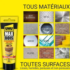 Colle à bois Uhu Wood Max Express Power 7002043 en tube de 100 g