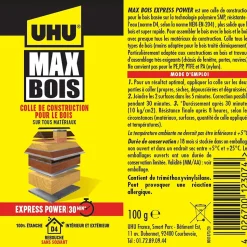 Colle à bois Uhu Wood Max Express Power 7002043 en tube de 100 g