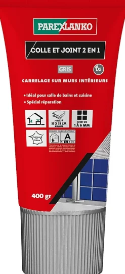 Colle & joint pâte gris Parexlanko 1,5 kg