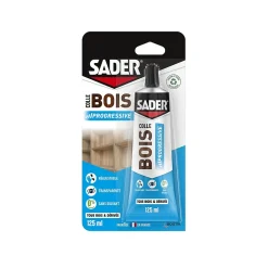 Colle Bois Sader Prise Progressive Transparente Tube 125 ml