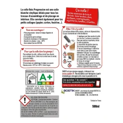 Colle Bois Sader Prise Progressive Transparente 500 ml