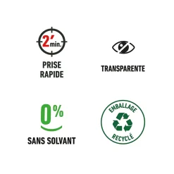 Colle Bois Sader Prise Rapide Transparente 650 g
