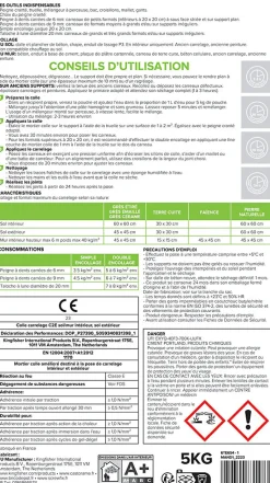 Colle carrelage sol int/ext et mur intérieur blanc Volden C2E 5kg