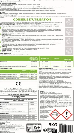 Colle carrelage sol int/ext et mur intérieur gris Volden C2E 5kg