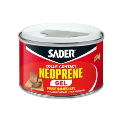 Colle contact néoprène en gel Sader tous matériaux pot de 250 ml
