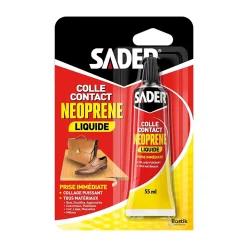 Colle contact néoprène liquide Sader tous matériaux tube de 55 ml