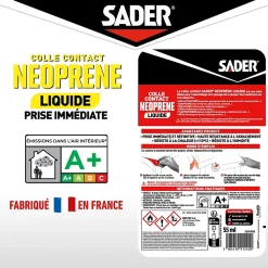 Colle contact néoprène liquide Sader tous matériaux tube de 55 ml