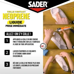 Colle contact néoprène liquide Sader tous matériaux tube de 55 ml