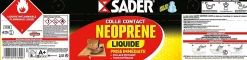 Colle Contact Néoprène Sader Liquide 2,5 L