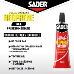 Colle contact néoprène Sader gel 55 ml