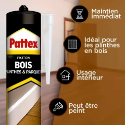 Colle de fixation bois intérieur Pattex 380g