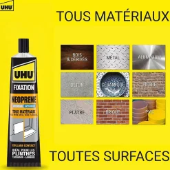 Colle de fixation néoprène UHU beige tube 125g