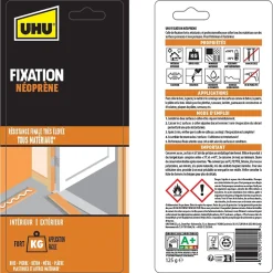 Colle de fixation néoprène UHU beige tube 125g