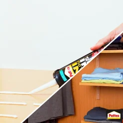 Colle de fixation Pattex Ni clou ni vis tous matériaux blanc 460g
