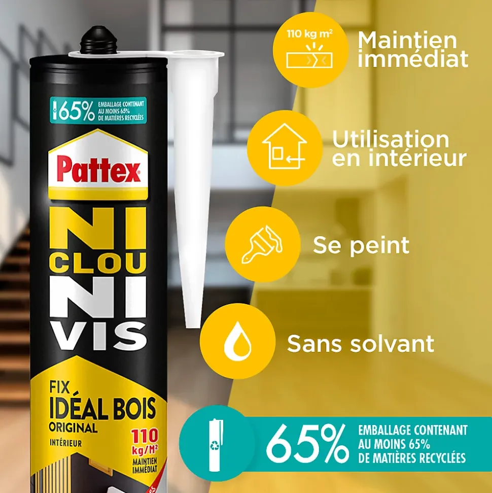 Colle de fixation pour bois Pattex 380g