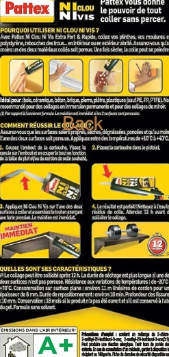 Colle de fixation pour bois Pattex 380g