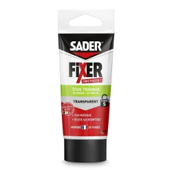 Colle de fixation Sader Fixer Sans Percer Tous Travaux intérieur/extérieur transparent tube 50g