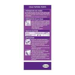 Colle en poudre - adaptée pour tout papiers peints vinyles - surface de couverture 25 m² - Metylan 156816